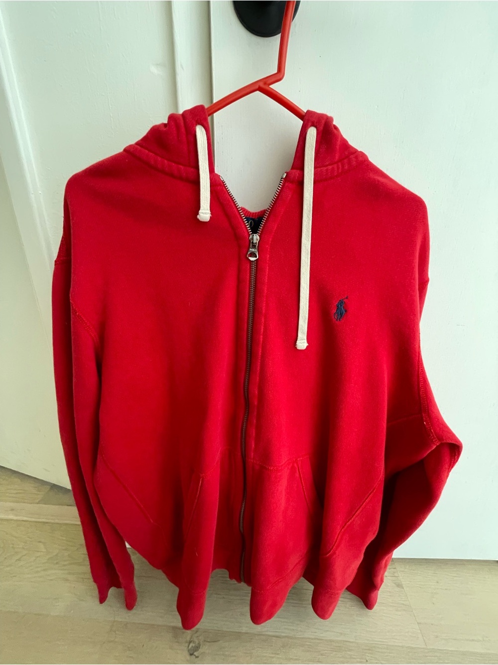 Ralph Lauren Red Zip-Up Hoodie and Sweats set with Drawstrings